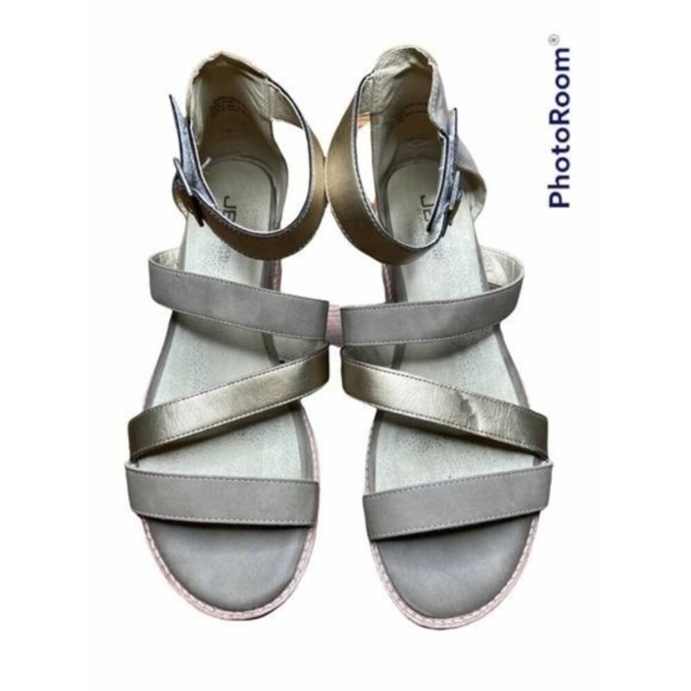 JBU Rivera Vegan Memory Foam Hook and Loop Sandals size 9
